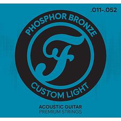 Foto van Fazley appb1152 premium phosphor bronze acoustic guitar strings custom light snarenset voor westerngitaar