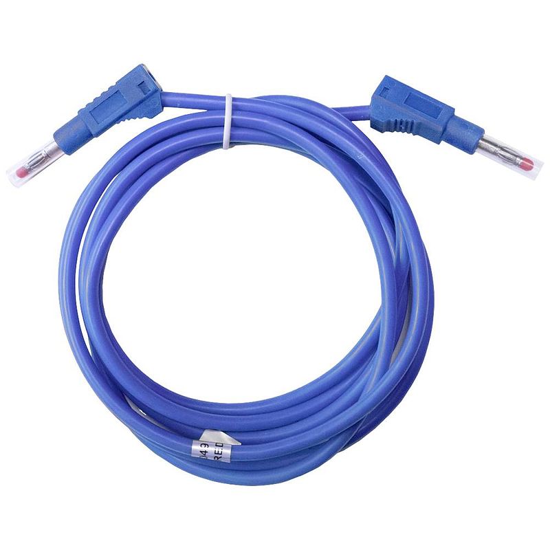 Foto van Mueller electric bu-2323-10-79-6 meetsnoer [bananenstekker 4 mm - bananenstekker 4 mm] 2 m blauw 1 stuk(s)