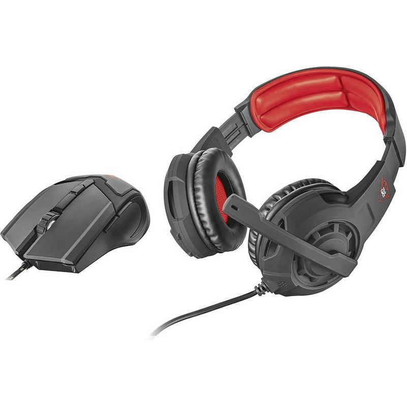 Foto van Trust gxt 784 over ear headset kabel gamen stereo zwart