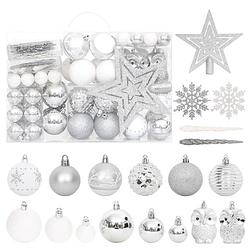 Foto van Vidaxl 108-delige kerstballenset zilver en wit