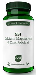 Foto van Aov 551 calcium, magnesium & zink pidolaat capsules