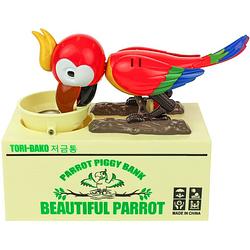 Foto van United entertainment spaarpot met geluid papegaai junior multicolor