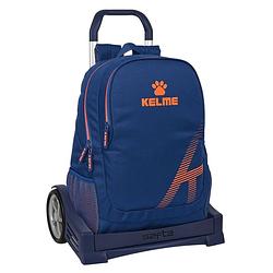 Foto van Schoolrugzak met wielen kelme navy blue oranje marineblauw (32 x 44 x 16 cm)