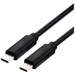 Foto van Roline usb-c-kabel usb-c stekker 1 m zwart 11029082