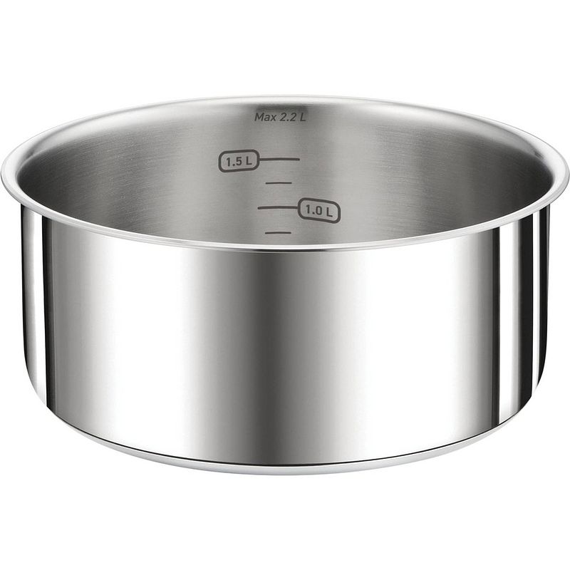 Foto van Tefal ingenio l8982904 steelpan - 18 cm - roestvrijstaal - zonder handgreep