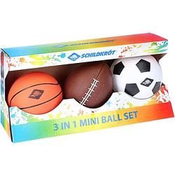 Foto van Schildkröt funsports mini ballenset junior 11 cm pvc 3-delig