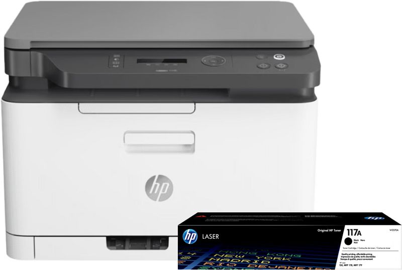 Foto van Hp color laser mfp 178nw + 1 extra zwarte toner