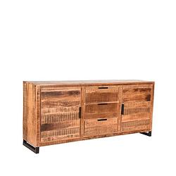 Foto van Label51 dressoir glasgow - rough - mangohout - 190 cm