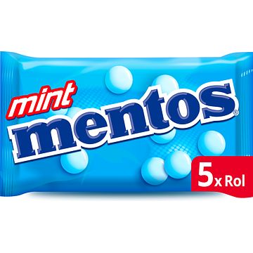 Foto van Mentos mint rollen snoep pepermuntpak 5 rollen bij jumbo