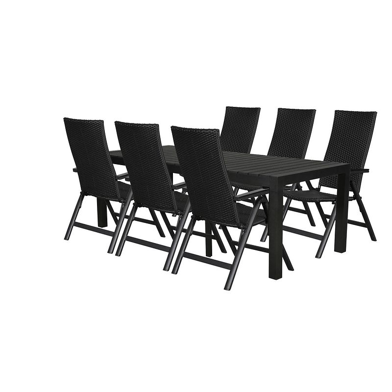 Foto van Grup tuinmeubelset 1 tafel met 6 stoelen.