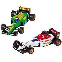 Foto van Raceauto speelgoed set van 2x stuks formule 1 wagens 10 cm - speelgoed auto's