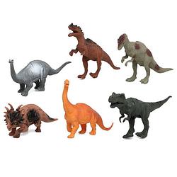 Foto van Speelgoed dino dieren figuren 6x stuks dinosaurussen - speelfigurenset