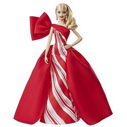 Foto van Barbie mannequinpop signature kerst blond 28 cm rood