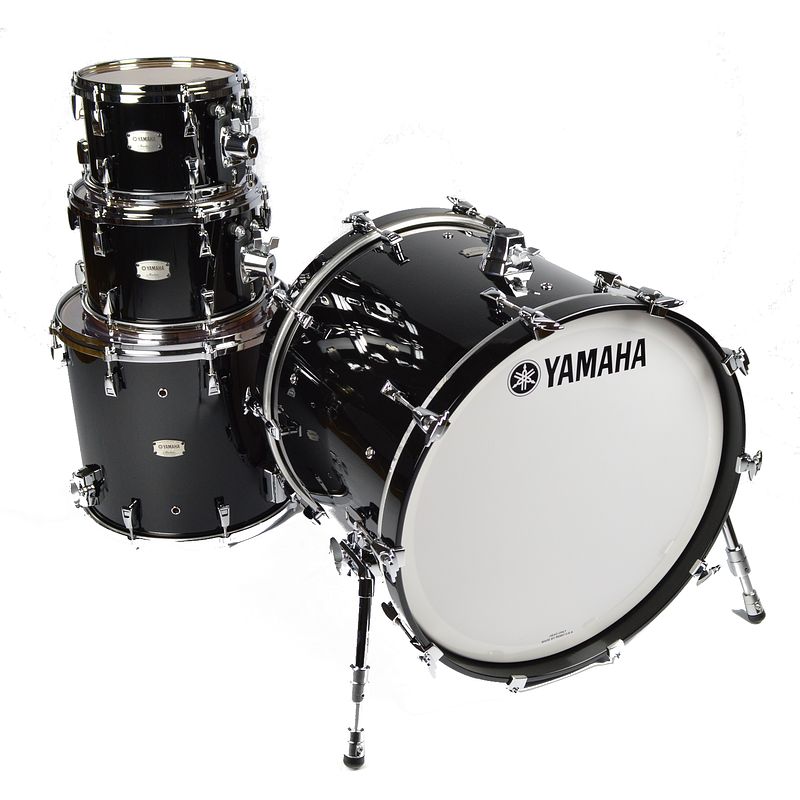 Foto van Yamaha jamjazzsob absolute hybrid maple jazz solid black 4d. shellset