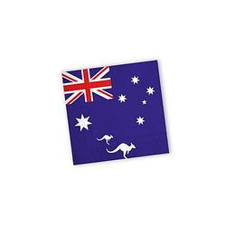 Foto van 60x australie landen vlag thema servetten 33 x 33 cm - feestservetten