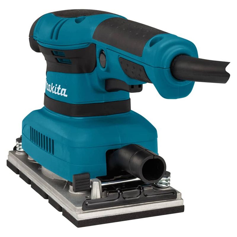 Foto van Makita vlakschuurmachine 190 w zwart en blauw