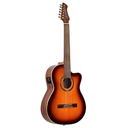 Foto van Ortega rce238sn-ft performer series natural elektrisch-akoestische klassieke gitaar met gigbag