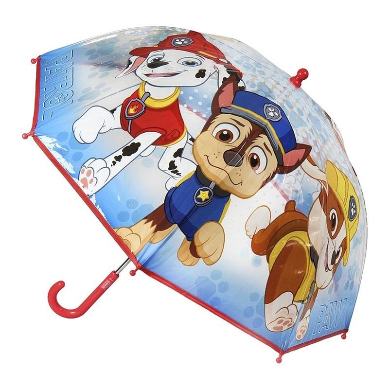 Foto van Transparante paw patrol chase paraplu voor jongens 71 cm - paraplu's