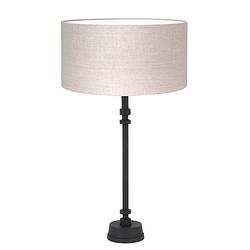 Foto van Light & living howell tafellamp zwarte voet met beige kap