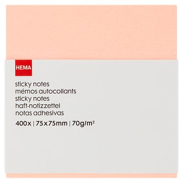 Foto van Hema sticky notes 75 x 75 mm 400 stuks bij jumbo