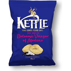 Foto van Kettle sea salt & balsamic vinegar of modena chips 130g aanbieding bij jumbo | 1+1 gratis