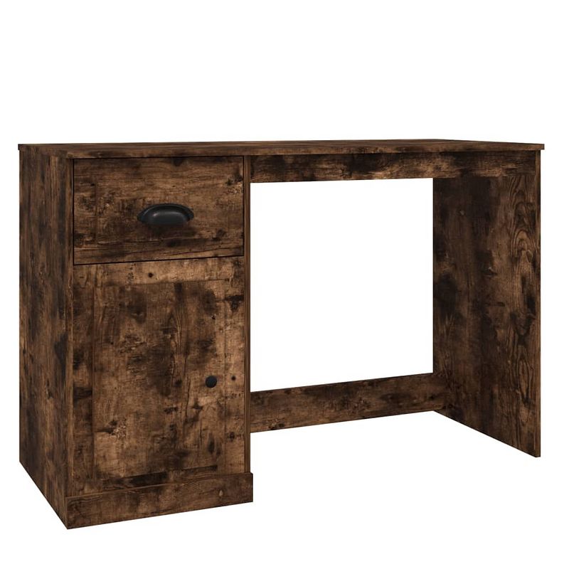 Foto van The living store bureau - bureau - 115 x 50 x 75 cm - gerookt eiken