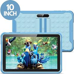 Foto van Spoused kindertablet - tablet kinderen - 10 inch - 32 gb - 6000 mah batterij - android 10.0 - blauw