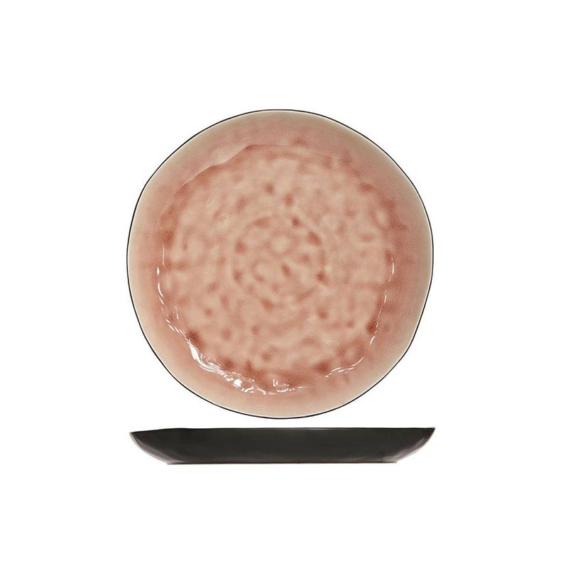 Foto van Cosy & trendy laguna plat bord rond - 26.5 cm - roze