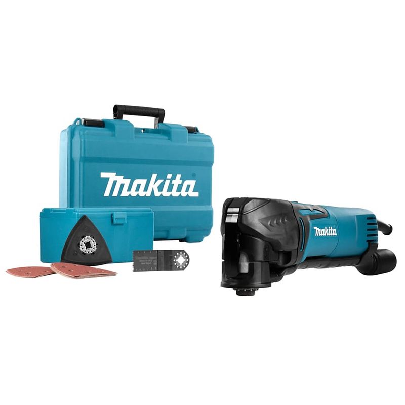 Foto van Makita multitool 320 w blauw en zwart