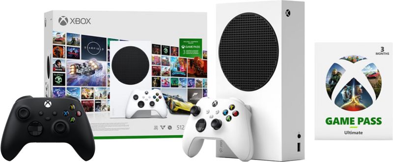 Foto van Xbox series s + 3 maanden game pass ultimate bundel + tweede controller zwart