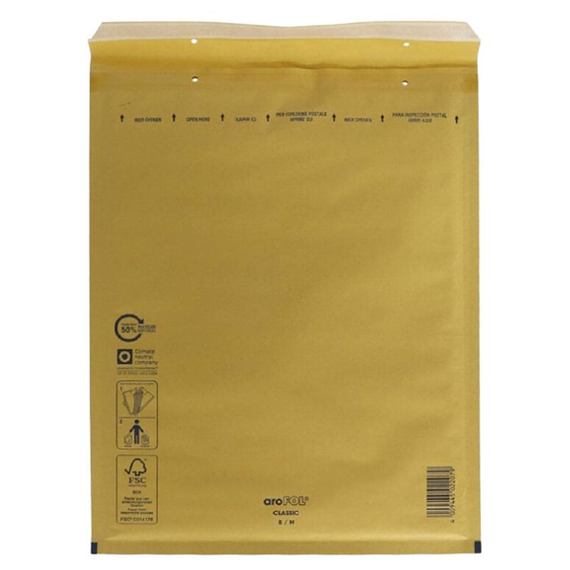 Foto van Gerimport envelop 27 x 36 cm papier geel