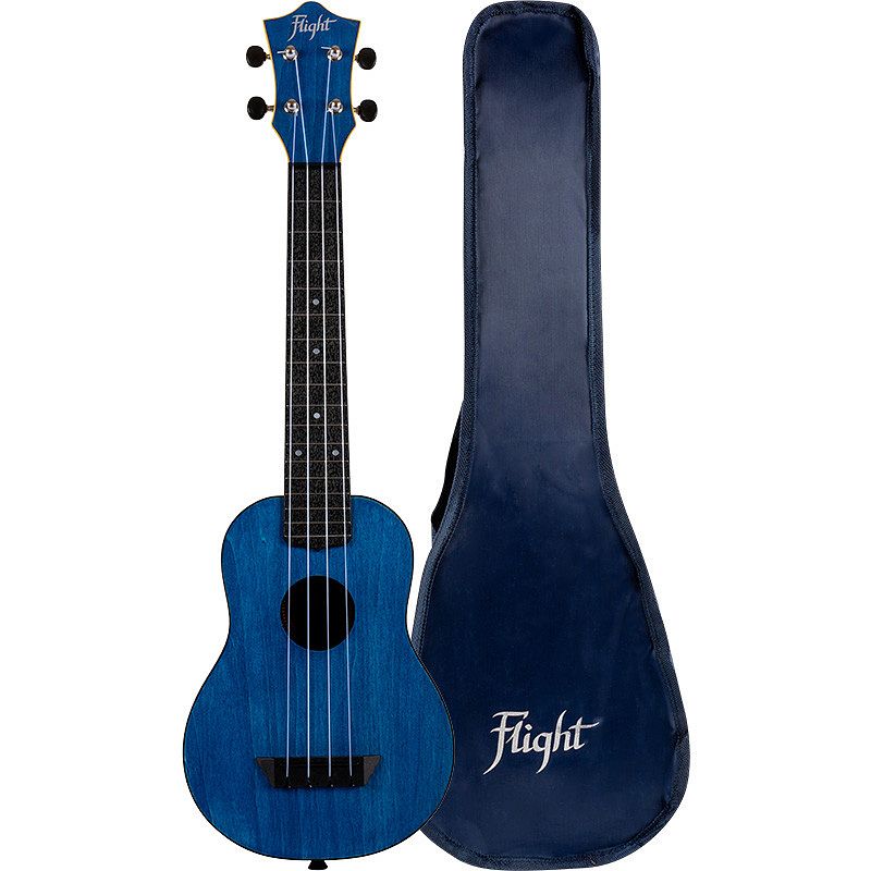 Foto van Flight travel series tusl35 dark blue concert scale sopraan ukelele met gigbag