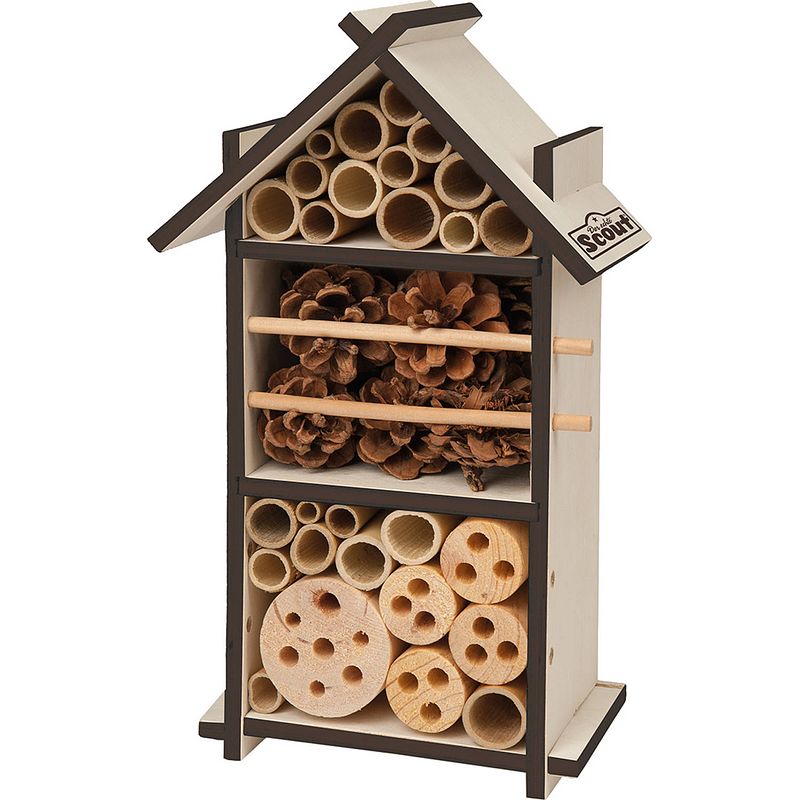 Foto van Happy people insectenhotel scout 16 x 28 cm hout naturel/bruin