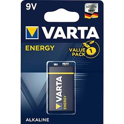 Foto van Varta batterij 6lr61 alkaline energy 9v per stuk