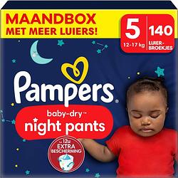 Foto van Pampers - baby dry night pants - maat 5 - maandbox - 140 stuks - 12/17 kg