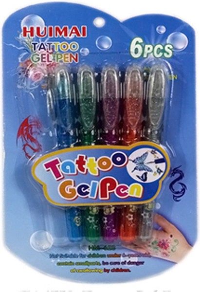 Foto van Gelpen tattoo set 6 stuks op kaart