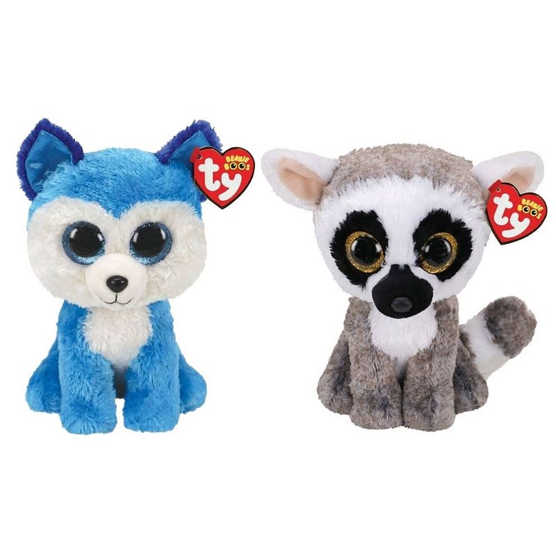 Foto van Ty - knuffel - beanie buddy - prince husky & linus lemur