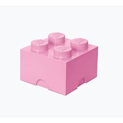 Foto van Set van 2 - opbergbox brick 4, lichtroze - lego