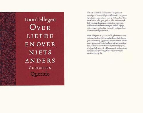 Foto van Over liefde en over niets anders - toon tellegen - ebook (9789021449333)