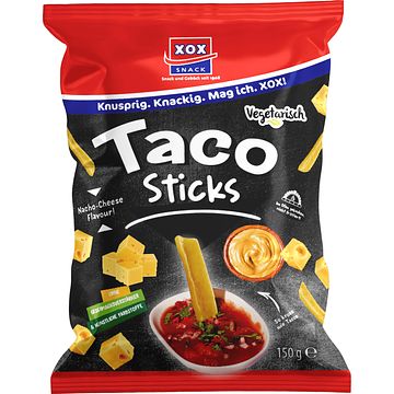 Foto van Xox taco sticks nachocheese 150g bij jumbo