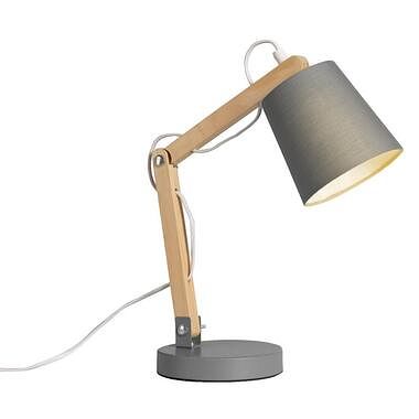 Foto van Bureaulamp olaf - grijs - 40xø14cm - leen bakker