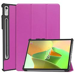 Foto van Basey lenovo tab p11 pro (2e gen) hoesje kunstleer hoes case cover - paars