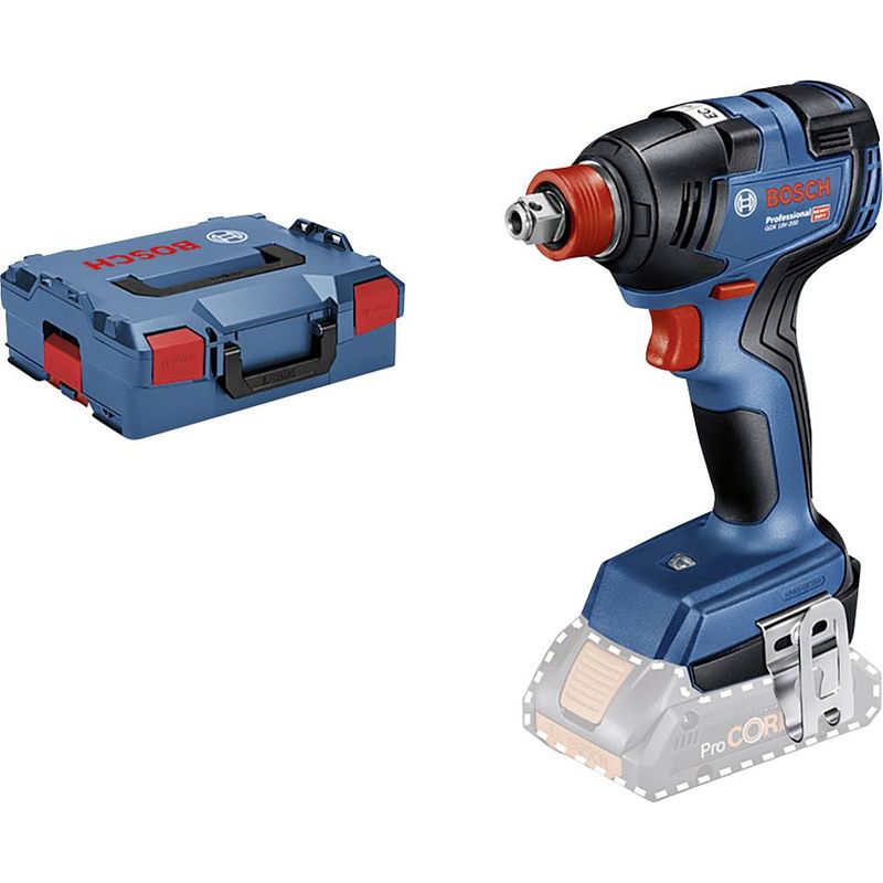 Foto van Bosch professional gdx 18v-200 06019j2205 accu-draaislagmoeraanzetter 18 v li-ion incl. koffer, brushless