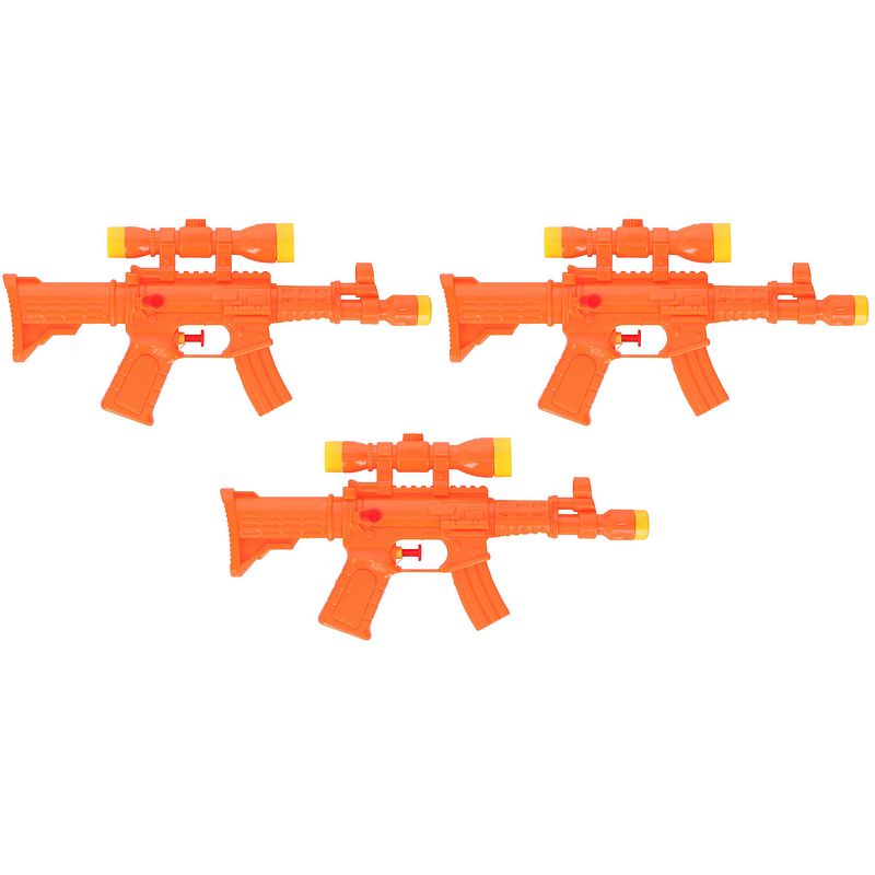 Foto van 3x waterpistool/waterpistolen oranje 29 cm - waterpistolen