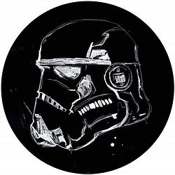 Foto van Komar star wars ink stormtrooper vlies zelfklevend fotobehang 125x125cm rond