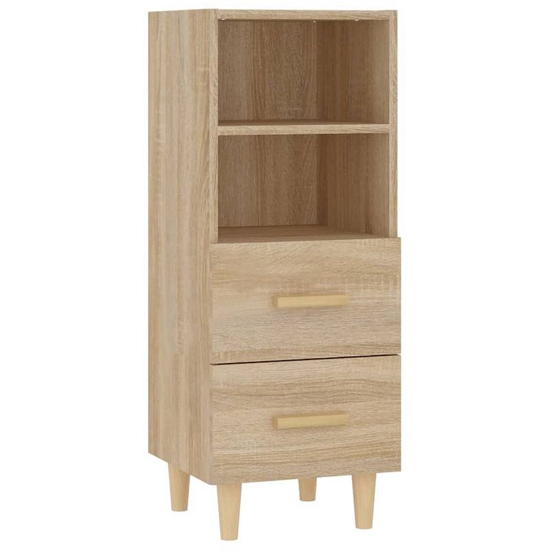 Foto van Vidaxl dressoir 34,5x34x90 cm bewerkt hout sonoma eikenkleurig