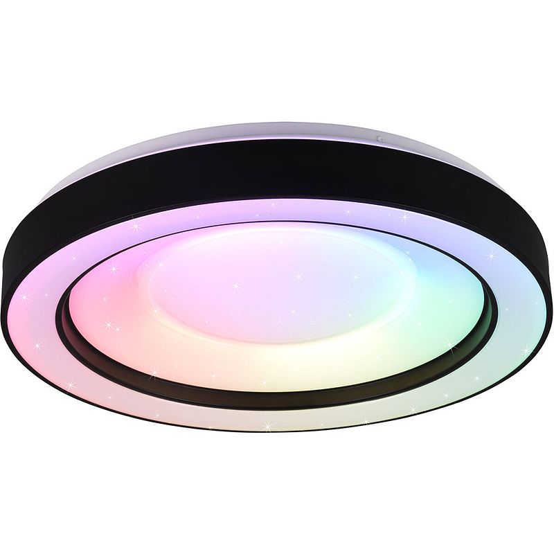 Foto van Led plafondlamp - plafondverlichting - trion aroma - 22w - rgbw - dimbaar - aanpasbare kleur - afstandsbediening -