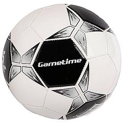 Foto van Gametime voetbal pu/synthetisch 280 gram wit/grijs maat 5