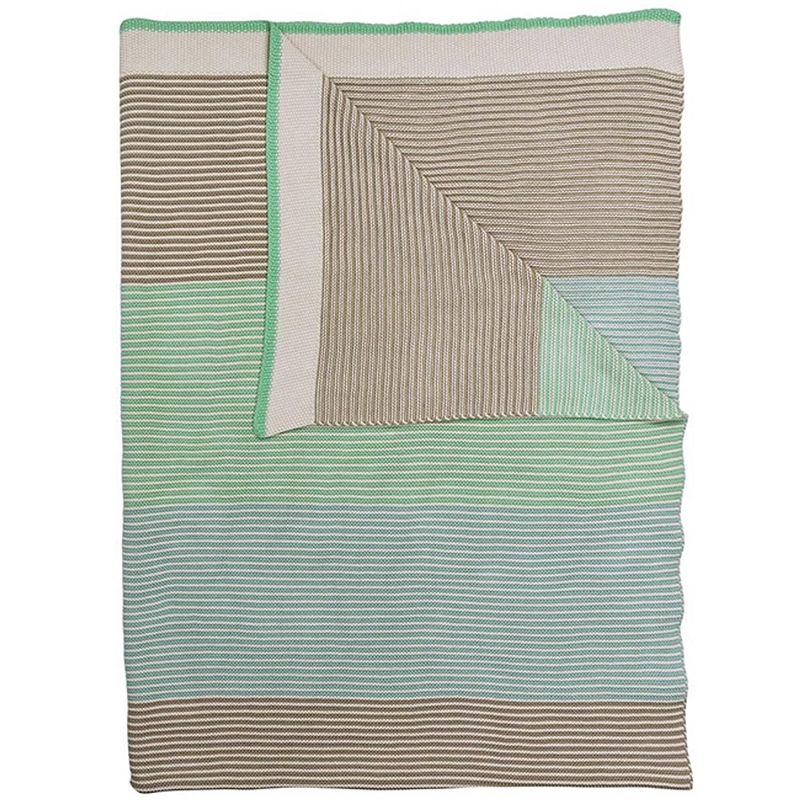 Foto van Pip studio plaid blockstripe throw licht groen