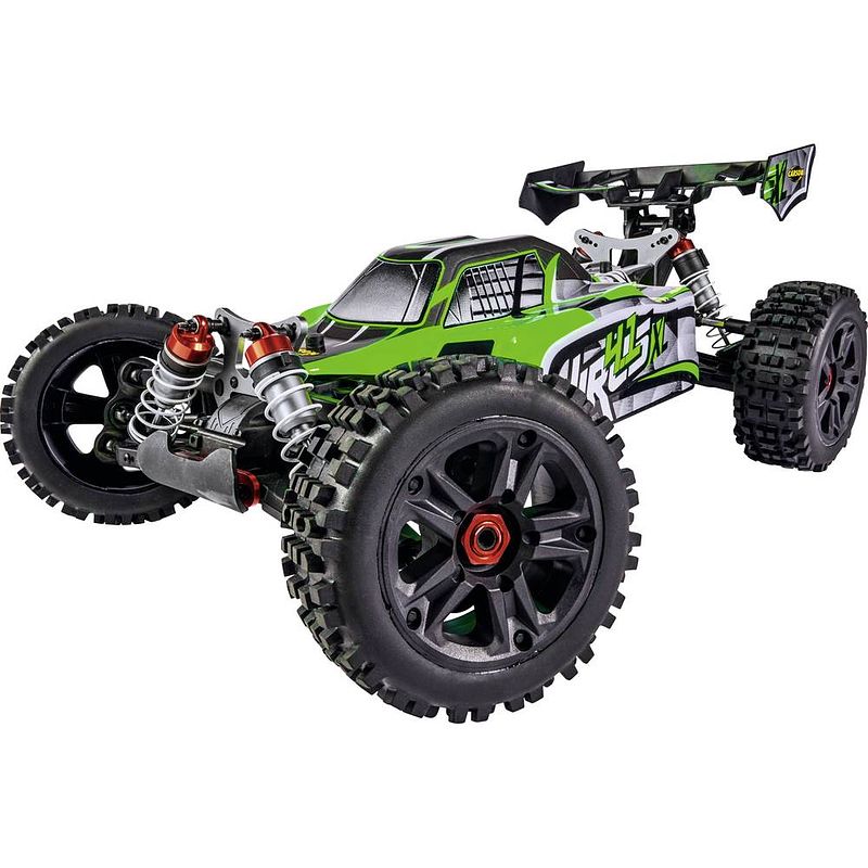 Foto van Carson modellsport virus 4.1 xl 4s groen brushless 1:8 rc auto elektro buggy 4wd rtr 2,4 ghz